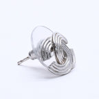 Chanel CC Logo Earrings 00 Metal Silver — view 3