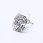 Chanel CC Logo Earrings 00 Metal Silver — view 2