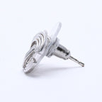 Chanel CC Logo Earrings 00 Metal Silver — view 4