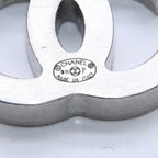 Chanel CC Logo Earrings 11 Rhinestone Metal Silver Clear — view 8
