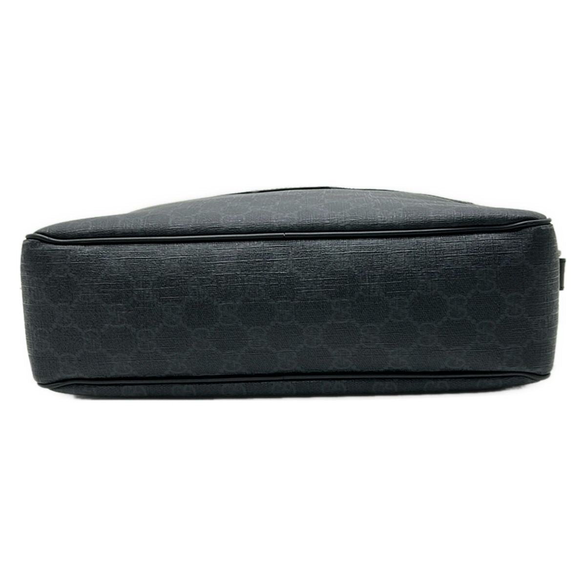 Gucci Shoulder Bag GG Pattern Black Dark Gray Leather — view 5