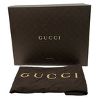 Gucci Shoulder Bag GG Pattern Black Dark Gray Leather — view 8