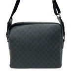 Gucci Shoulder Bag GG Pattern Black Dark Gray Leather — view 3