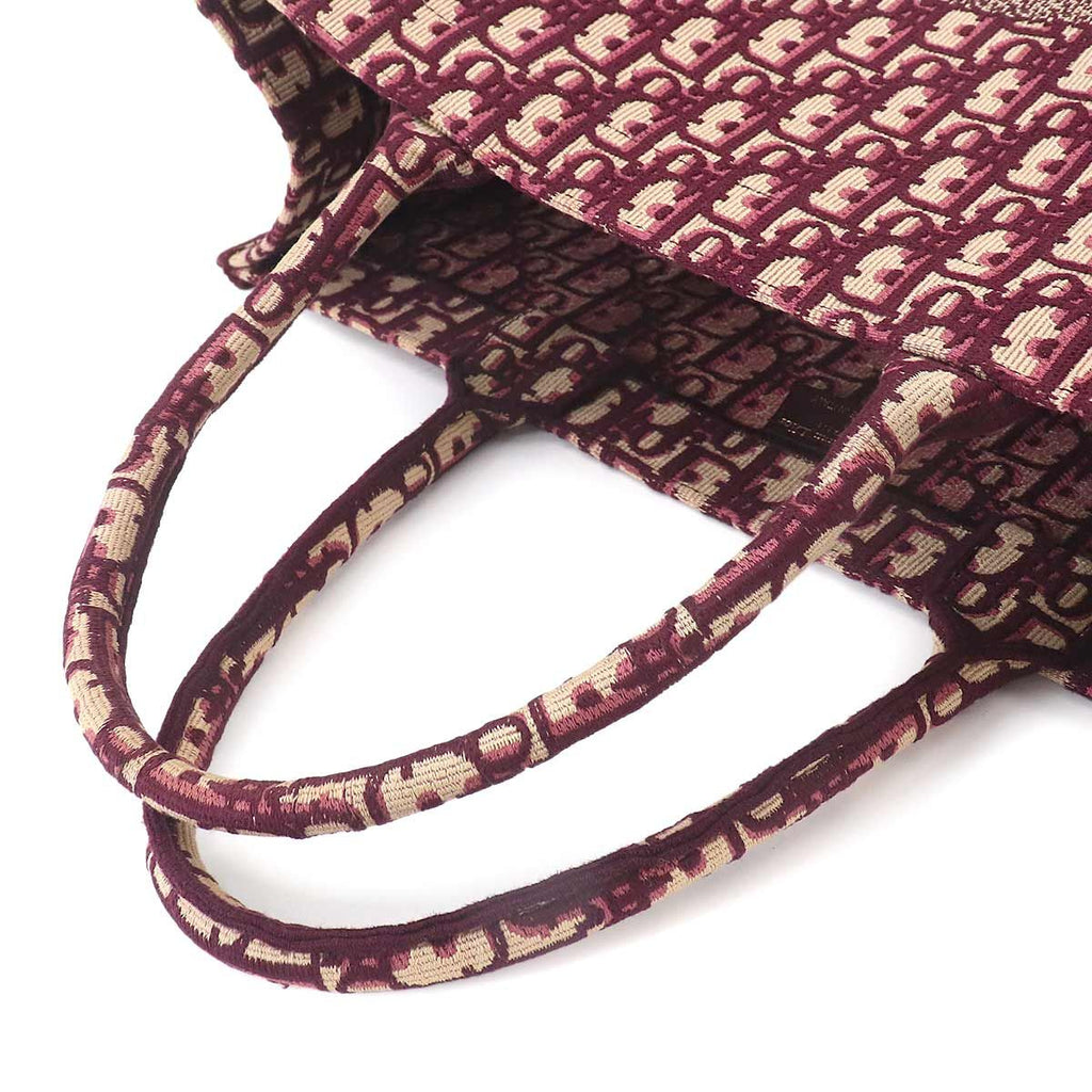 Dior Oblique Book Tote Large Canvas Bordeaux — view 5