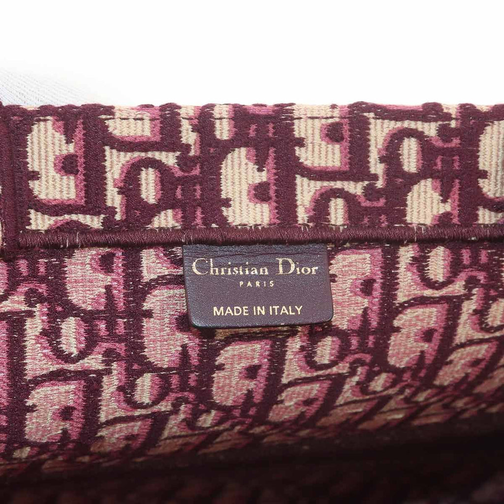 Dior Oblique Book Tote Large Canvas Bordeaux — view 7