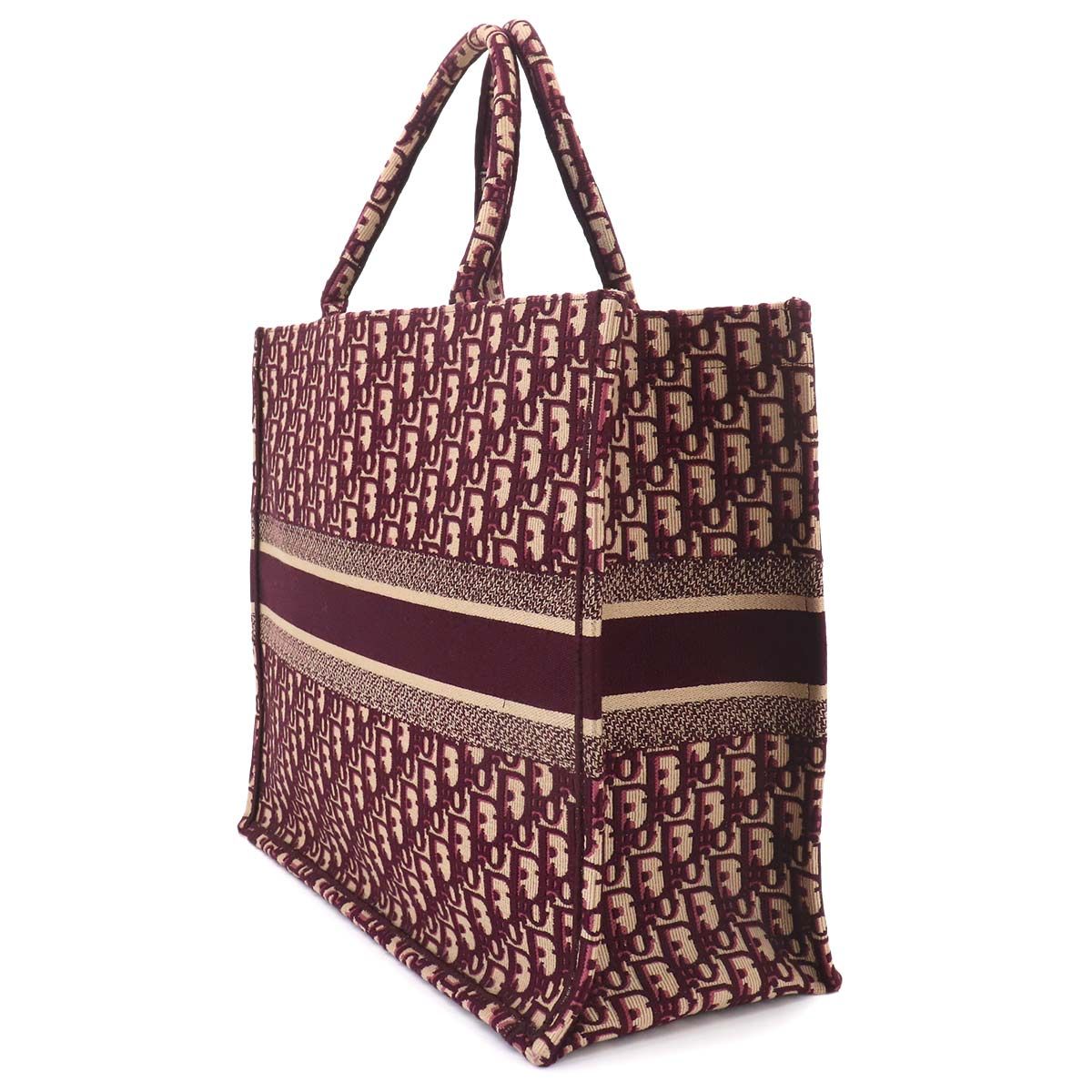 Dior Oblique Book Tote Large Canvas Bordeaux — view 3