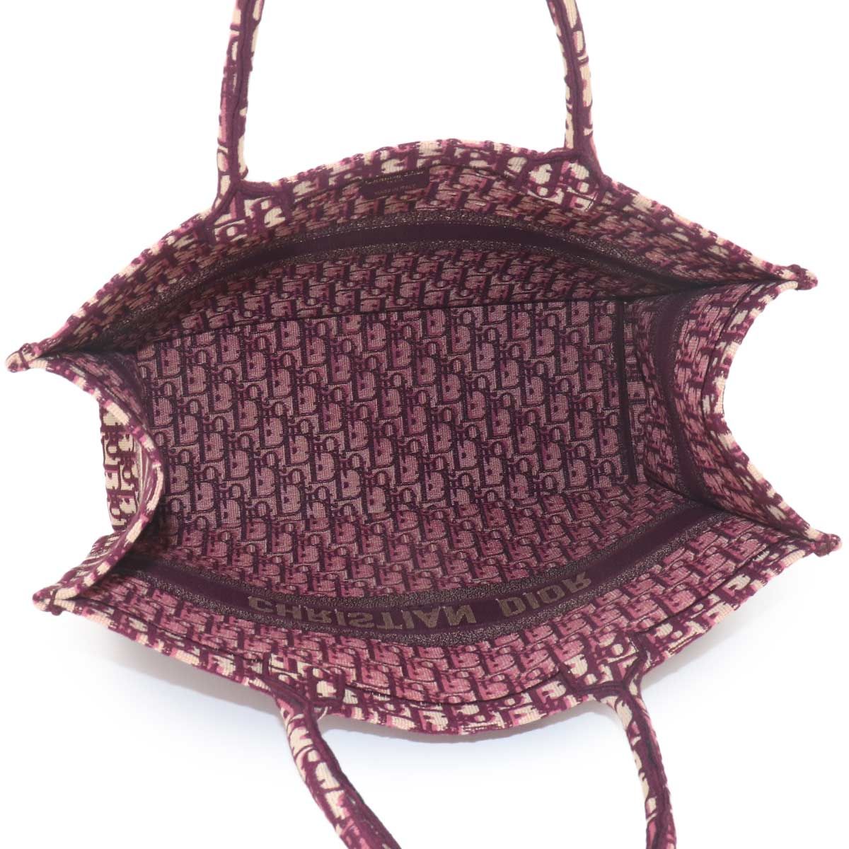 Dior Oblique Book Tote Large Canvas Bordeaux — view 6
