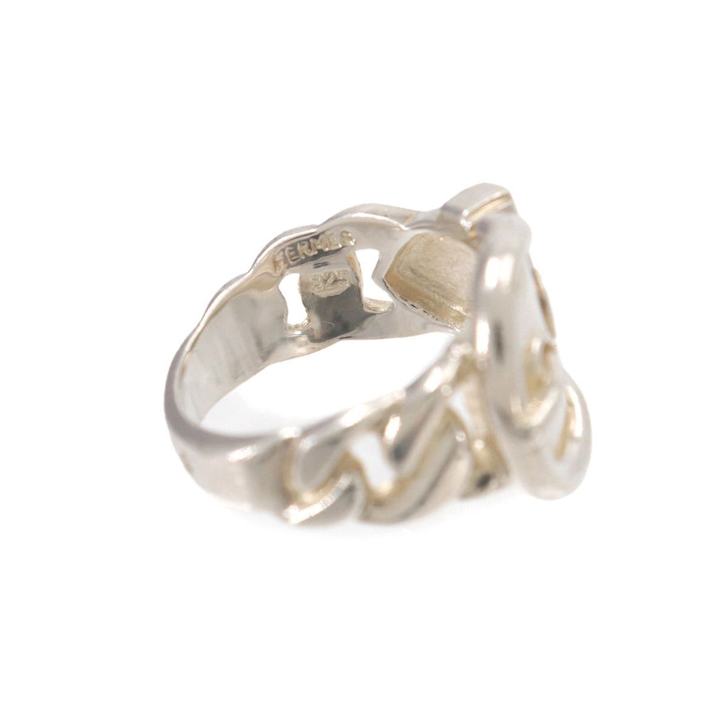 Hermes Book le Series Ring 925 Sterling Silver Buckle — view 3