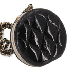 Chanel Quilted Chain Mirror Patent Leather Black Gold — view 7
