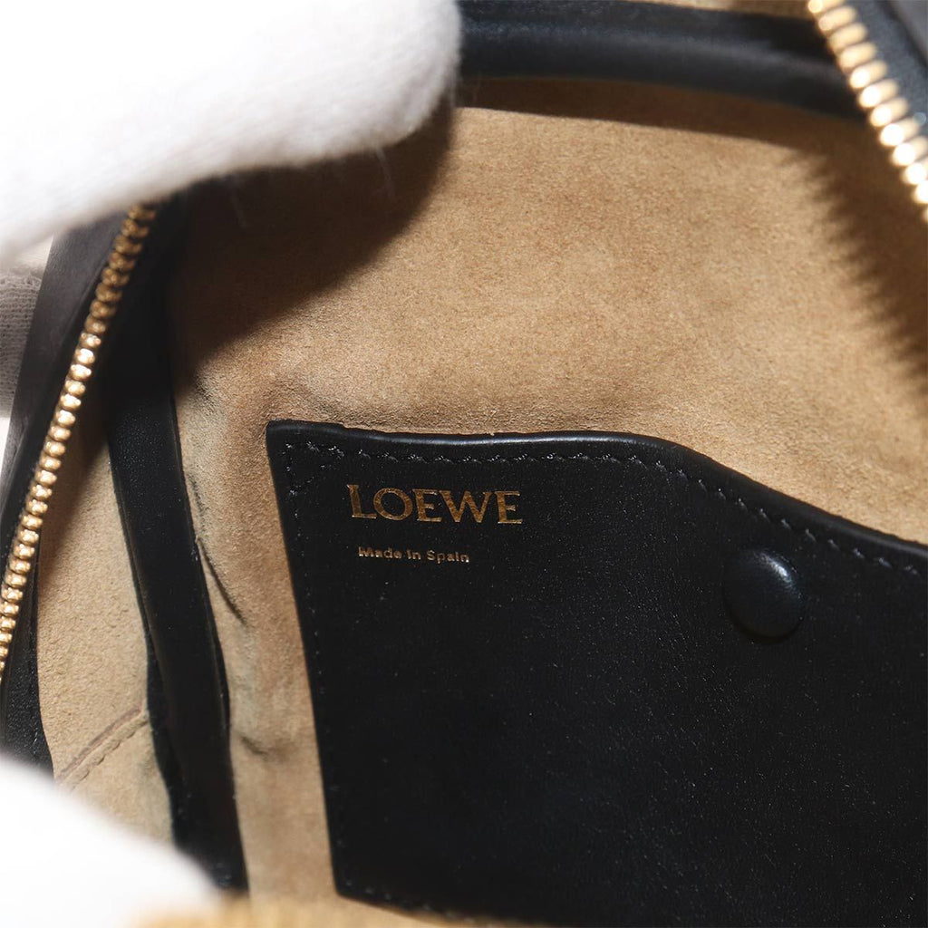 Loewe Amazona 16 Square 2-Way Bag Canvas Leather Black — view 7