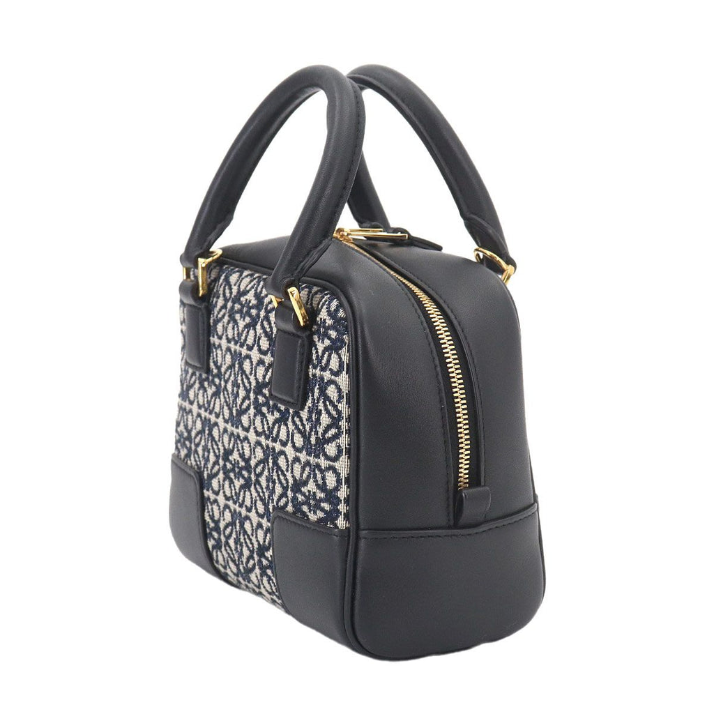 Loewe Amazona 16 Square 2-Way Bag Canvas Leather Black — view 4