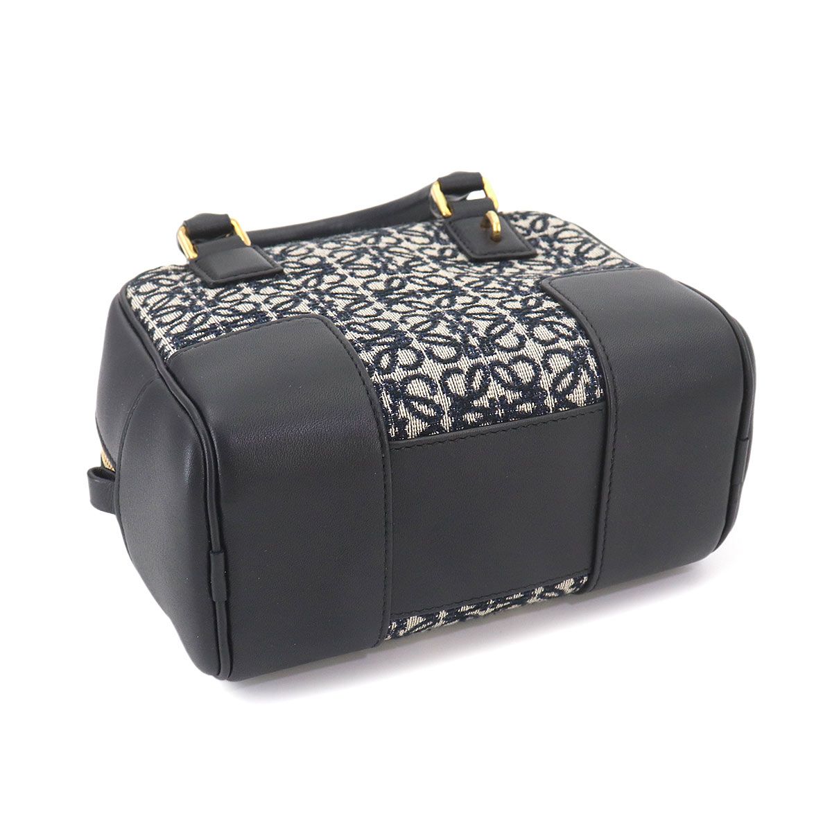 Loewe Amazona 16 Square 2-Way Bag Canvas Leather Black — view 5