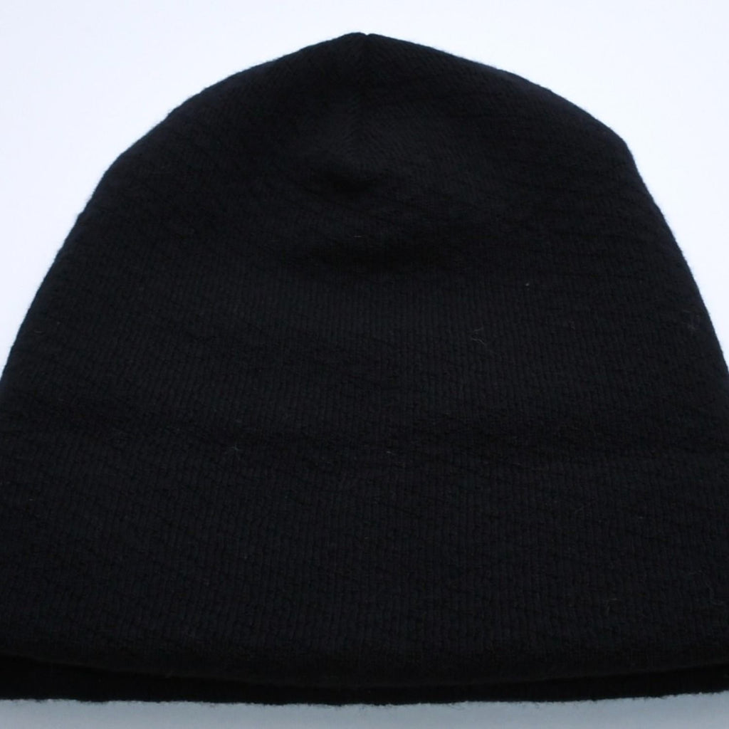 Chanel Beanie Knit Cap Black White Wool Cashmere $AP Bari Model Worn Hat — view 7