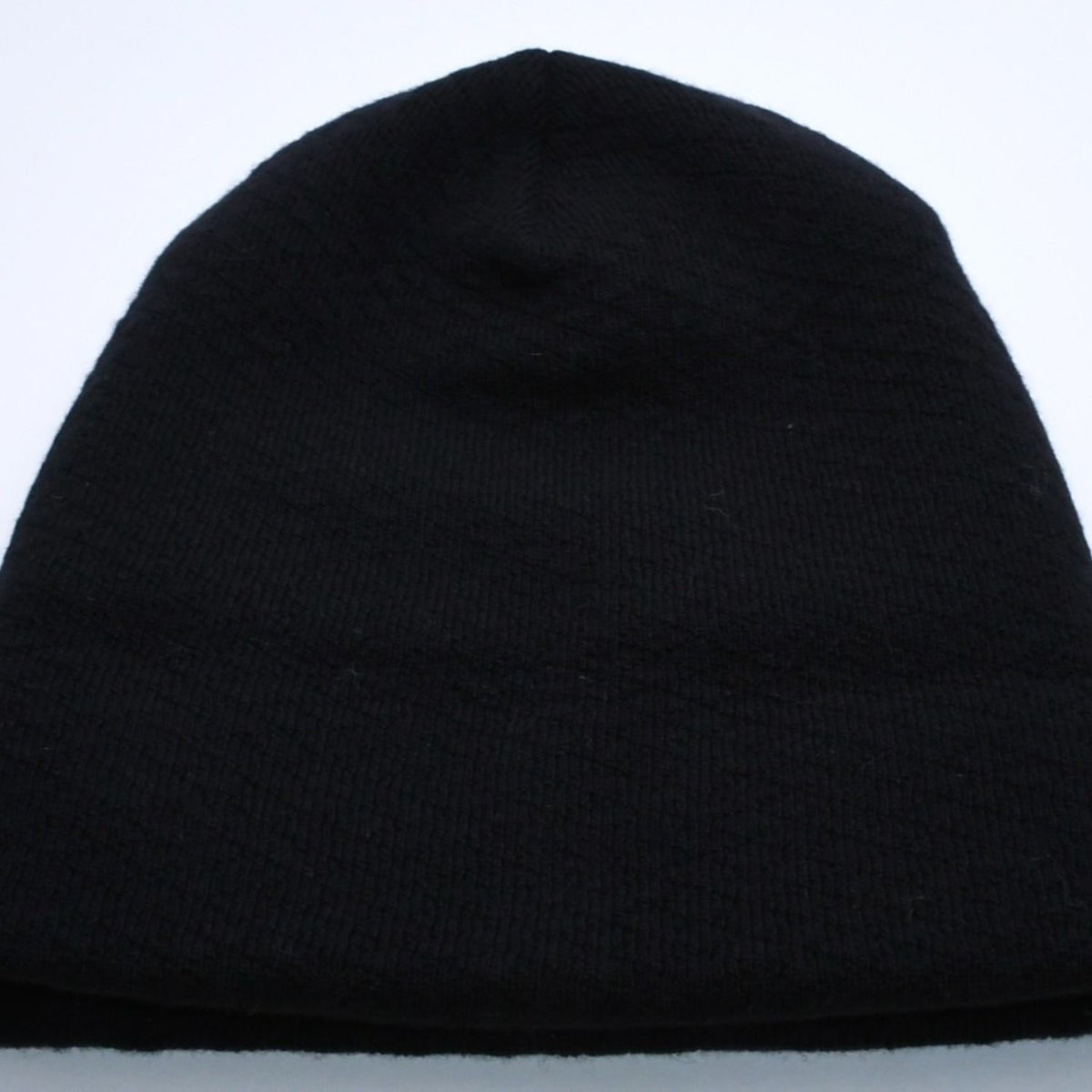 Chanel Beanie Knit Cap Black White Wool Cashmere $AP Bari Model Worn Hat — view 7