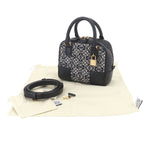 Loewe Amazona 16 Square 2-Way Bag Canvas Leather Black — view 2