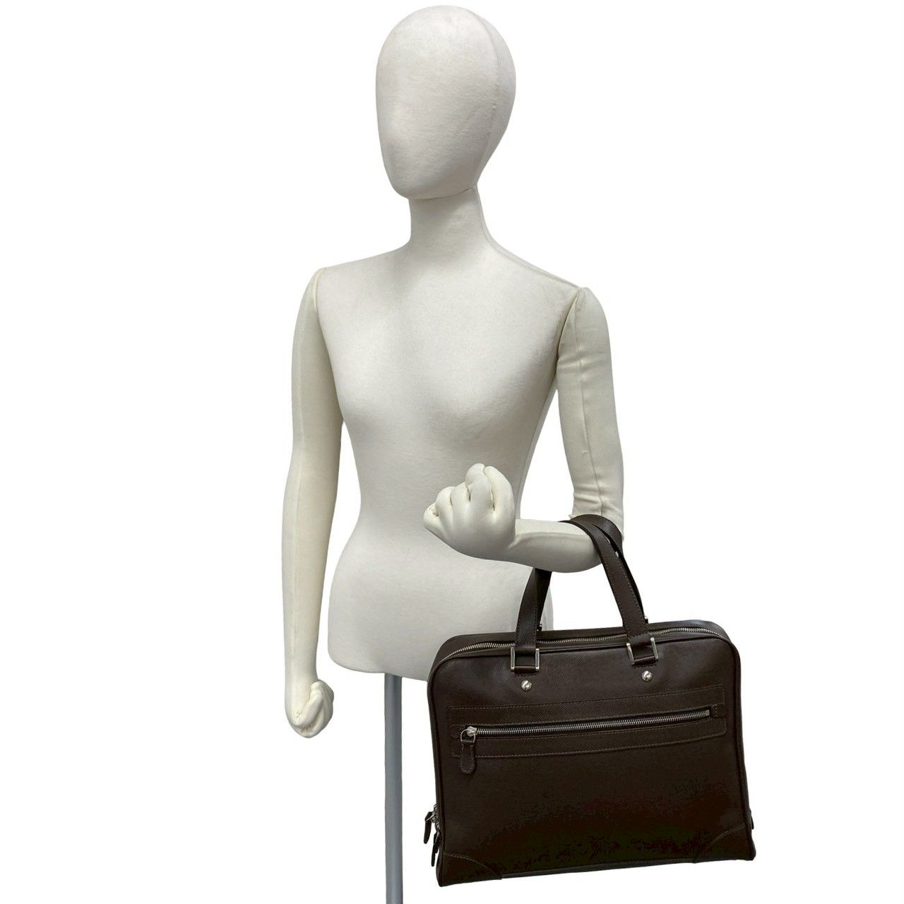 Louis Vuitton Taiga Leather Business Briefcase Handbag Brown — view 2