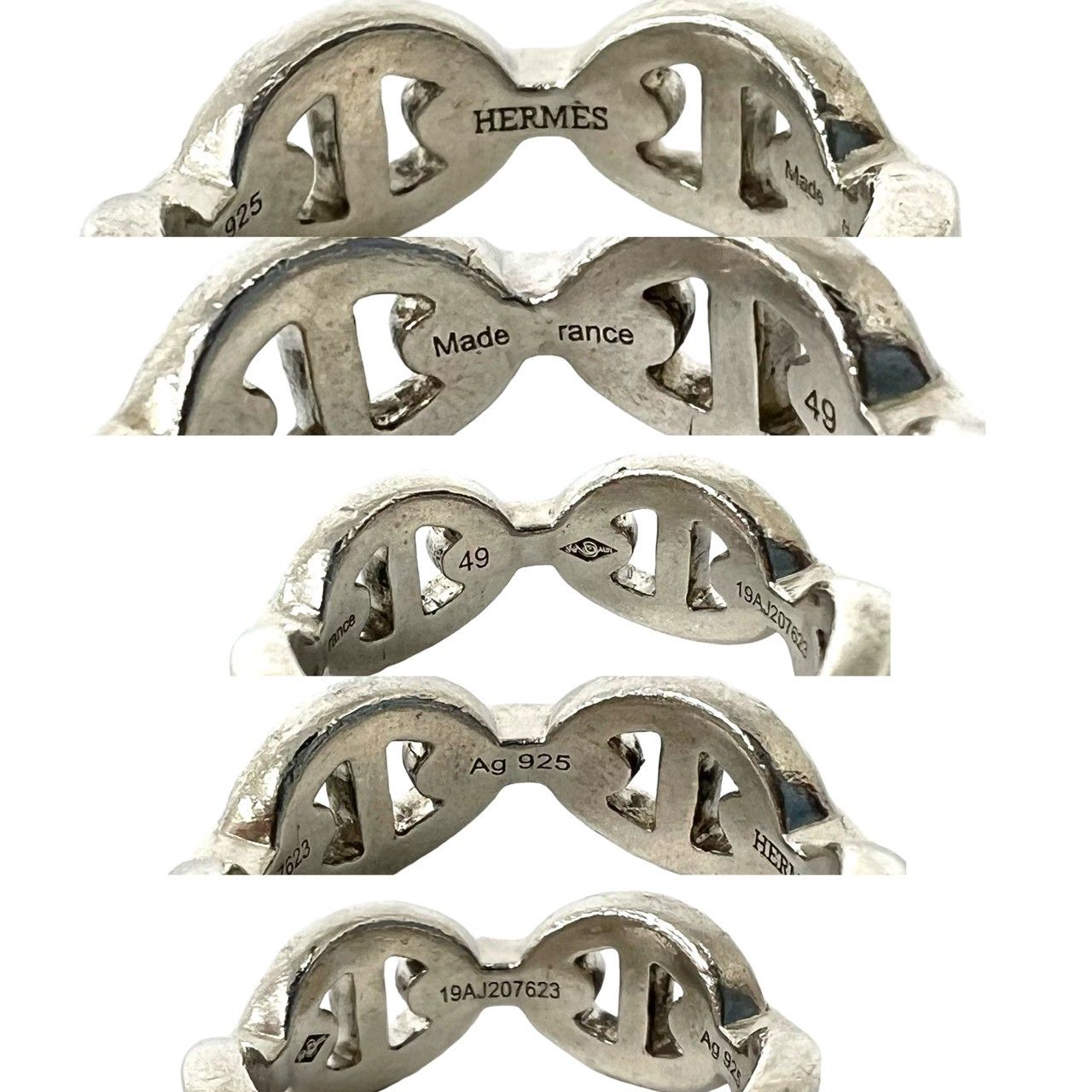 Hermes Enchainee Ring 925 Sterling Silver — view 3