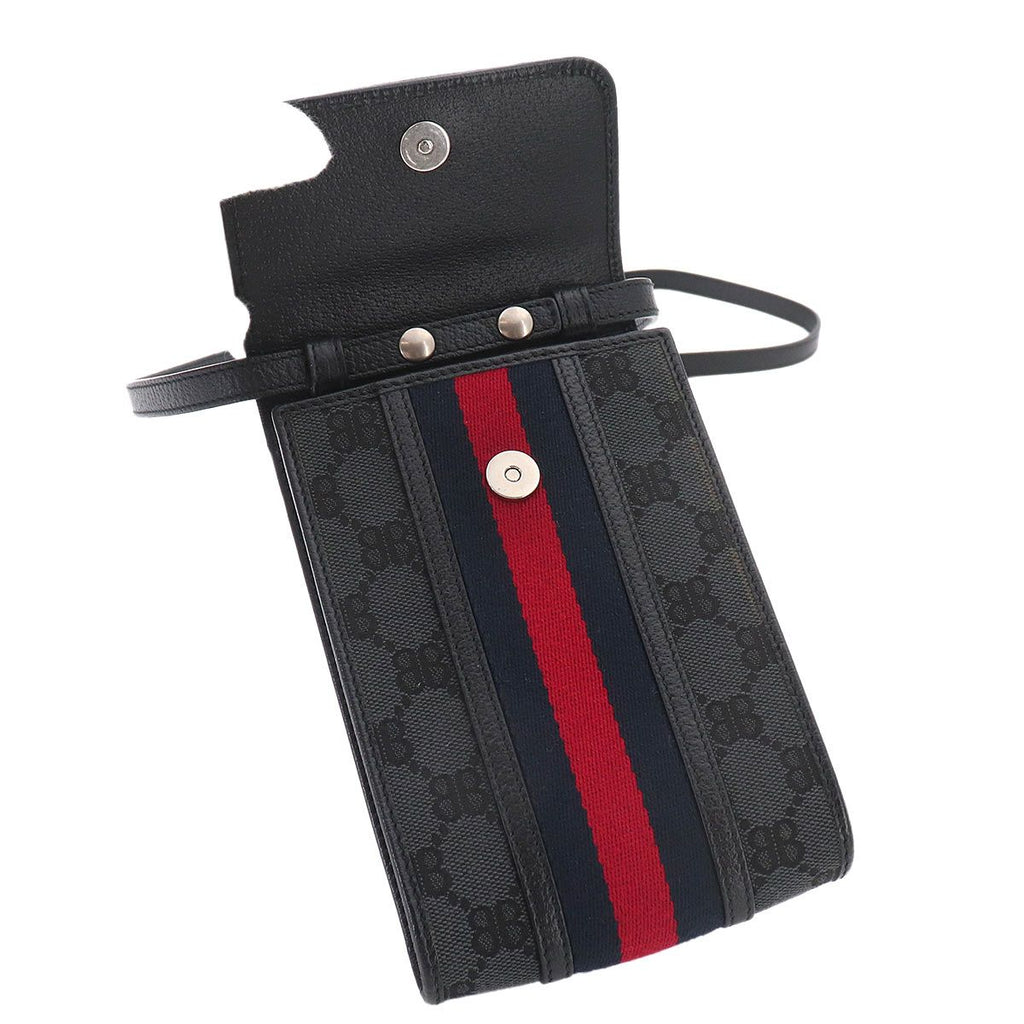 Gucci Hacker Project Shoulder Bag Canvas Leather Black — view 7