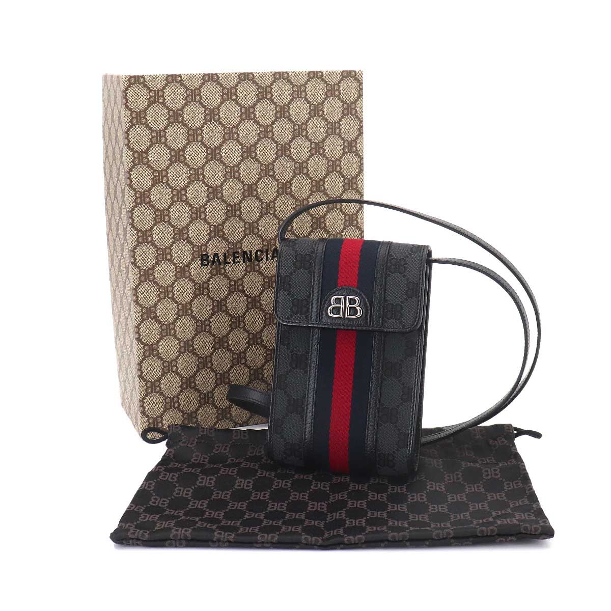 Gucci Hacker Project Shoulder Bag Canvas Leather Black — view 2