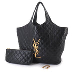 Saint Laurent Icare Maxi Shopping Tote Leather Black — view 2