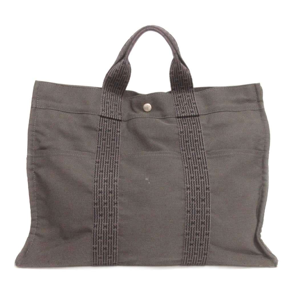 Hermes Her Line Tote Canvas Gray