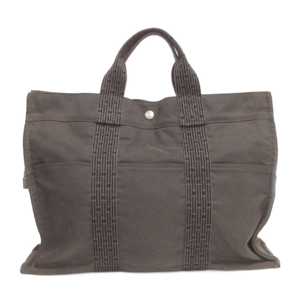 Hermes Her Line Tote Canvas Gray — view 3