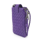 Bottega Veneta Intrecciato Phone Case Pouch Leather Purple — view 3
