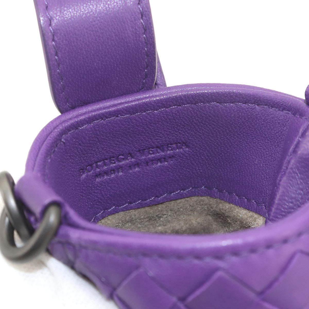 Bottega Veneta Intrecciato Phone Case Pouch Leather Purple — view 8