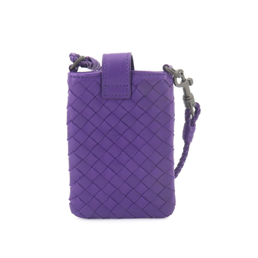 Bottega Veneta Intrecciato Phone Case Pouch Leather Purple — view 2