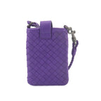 Bottega Veneta Intrecciato Phone Case Pouch Leather Purple — view 2