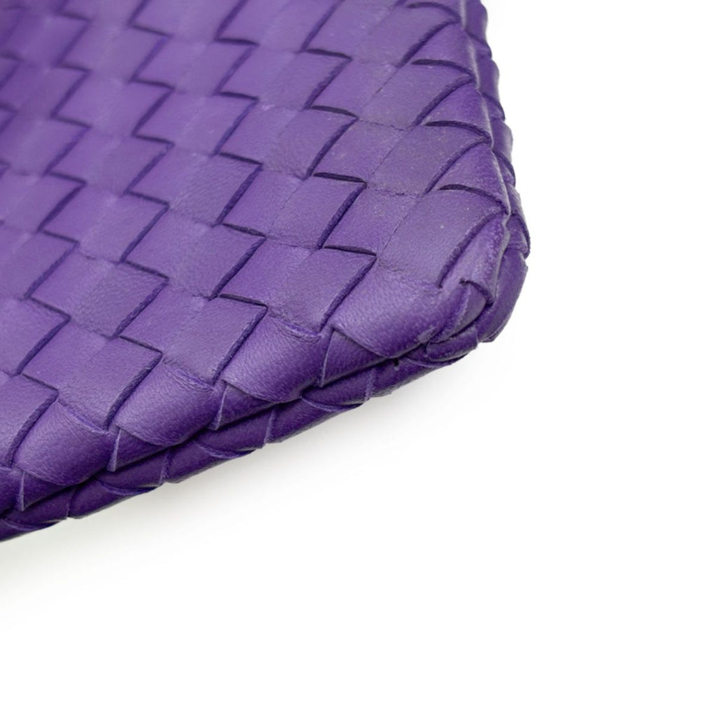 Bottega Veneta Intrecciato Phone Case Pouch Leather Purple — view 7