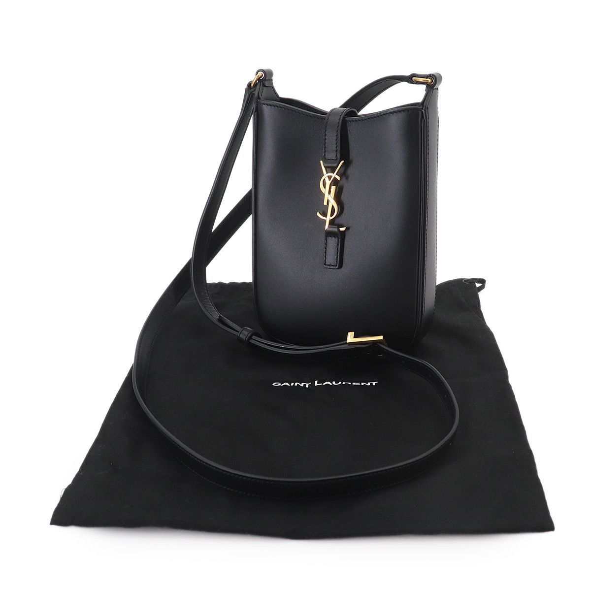 Saint Laurent le 5 a 7 Vertical Mini Crossbody Shoulder Bag Leather Black — view 2