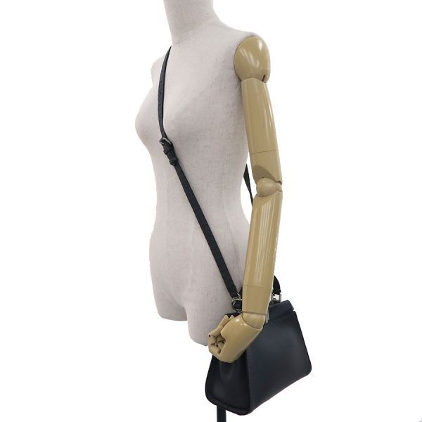 Fendi Peekaboo Mini Selleria Gray Handbag — view 9