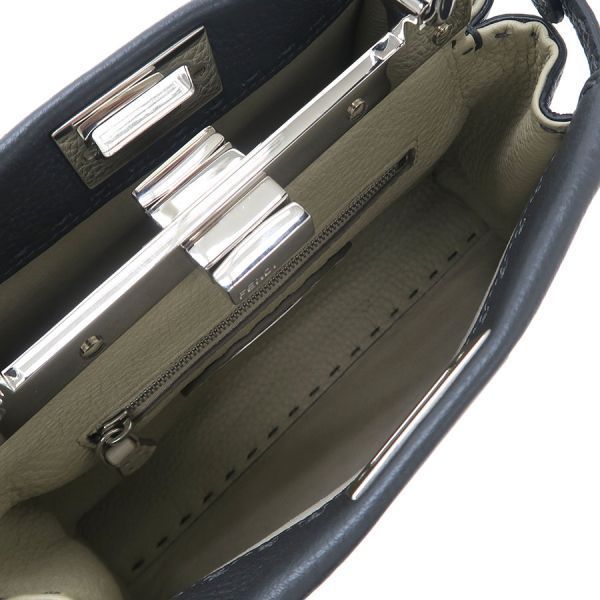Fendi Peekaboo Mini Selleria Gray Handbag — view 2