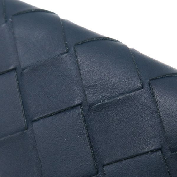 Bottega Veneta Intrecciato Trifold Wallet Navy — view 7