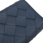 Bottega Veneta Intrecciato Trifold Wallet Navy — view 8