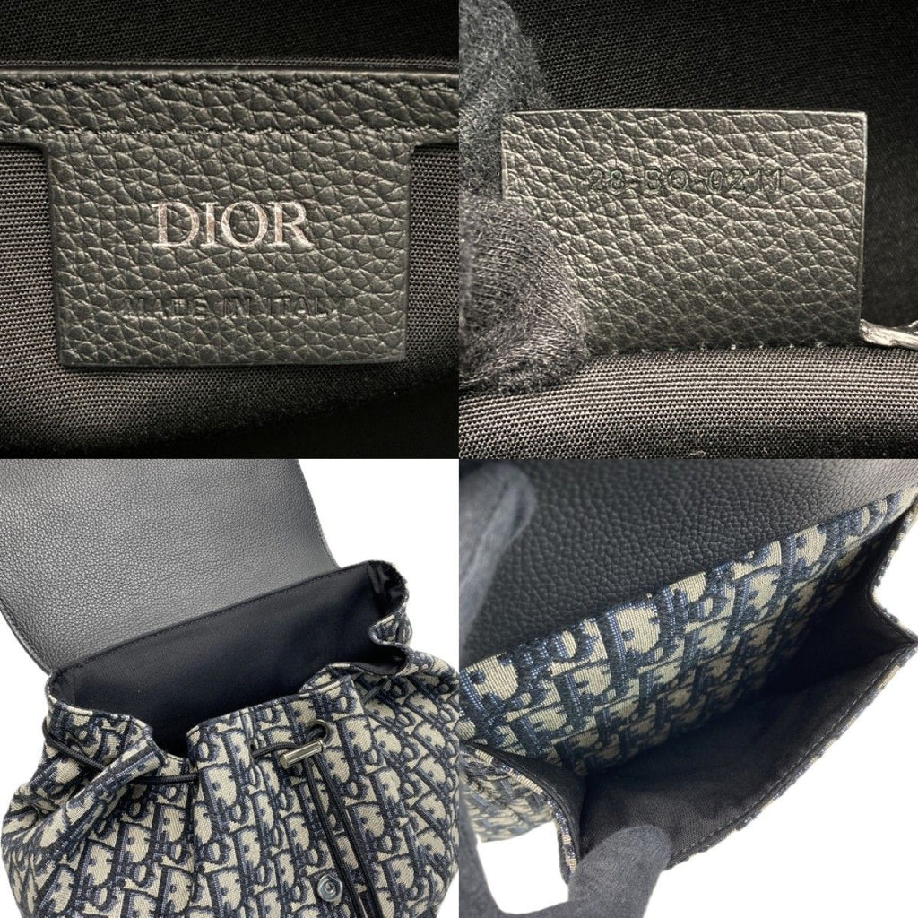 Dior Oblique Motion Backpack Navy Cloth — view 5