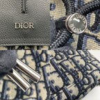 Dior Oblique Motion Backpack Navy Cloth — view 6