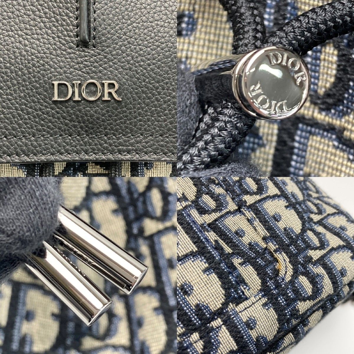 Dior Oblique Motion Backpack Navy Cloth — view 6