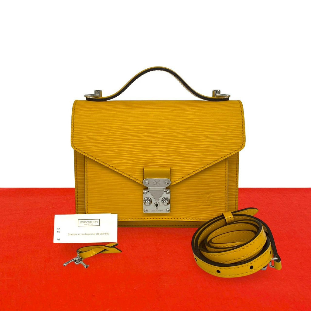 Louis Vuitton Monceau BB Epi Leather 2-Way Shoulder Bag Tassiri Yellow