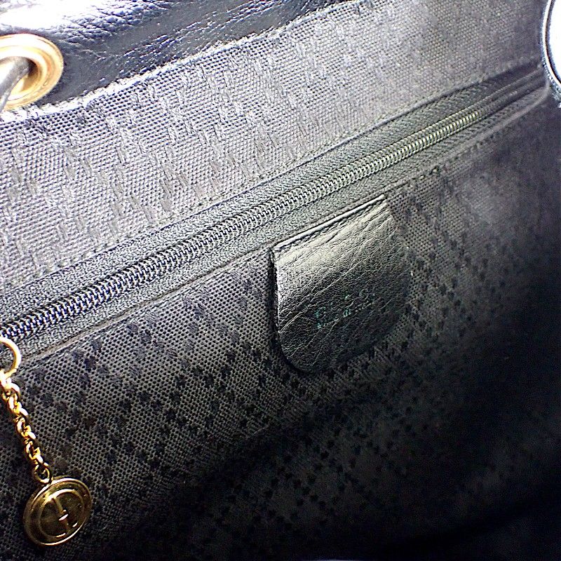 Gucci Bamboo Backpack Vintage 003 Leather Black Gold Masterpiece Retro — view 9