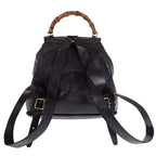 Gucci Bamboo Backpack Vintage 003 Leather Black Gold Masterpiece Retro — view 6