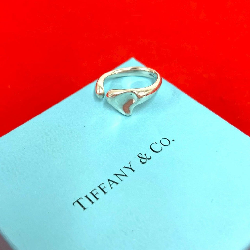 Tiffany & Co Vintage Full Heart Ring 925 Sterling Silver