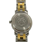 Hermes Vintage Clipper Stainless Steel Quartz Watch Silver Gold — view 5