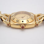 Gucci Quartz Watch Gold Brown Leather — view 6
