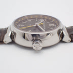 Louis Vuitton Tambour GMT Automatic Winding Watch Brown Dial Leather Strap — view 7