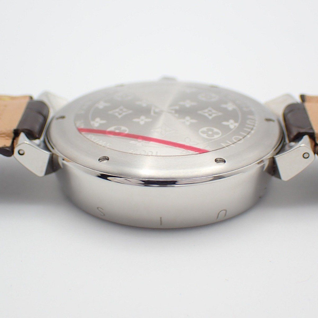 Louis Vuitton Tambour GMT Automatic Winding Watch Brown Dial Leather Strap — view 8