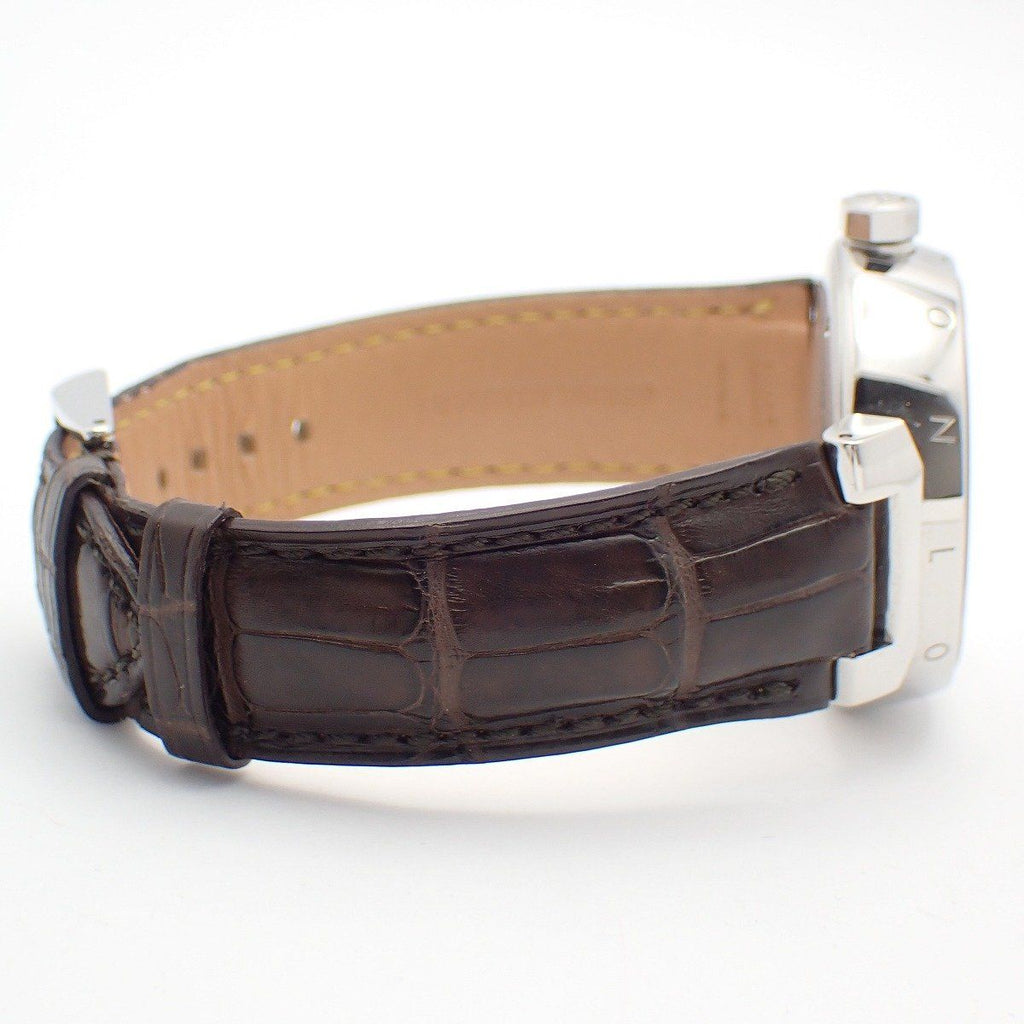 Louis Vuitton Tambour GMT Automatic Winding Watch Brown Dial Leather Strap — view 4