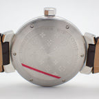 Louis Vuitton Tambour GMT Automatic Winding Watch Brown Dial Leather Strap — view 9