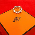 Hermes Chaine D'ancre Ring 925 Sterling Silver